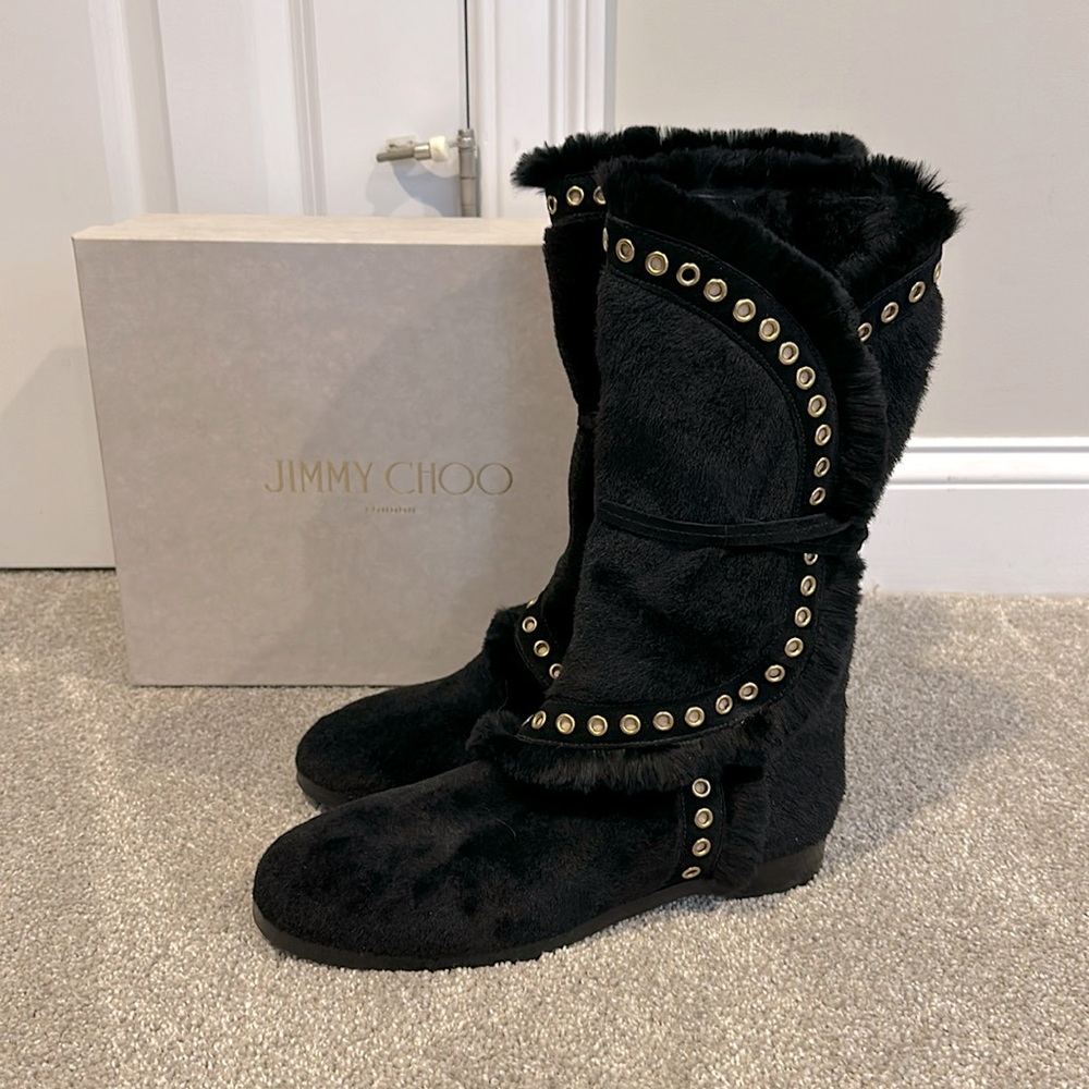 Jimmy Choo Fur Snow Boot Sz 42- 🔥